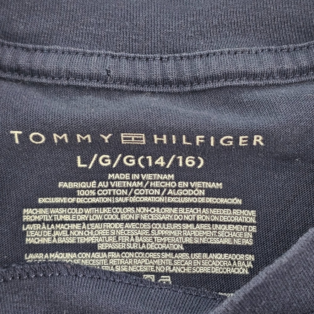 Tommy Hilfiger Blue Short Sleeve Cotton Graphic Print T-Shirt Boys' L - Picture 4 of 7